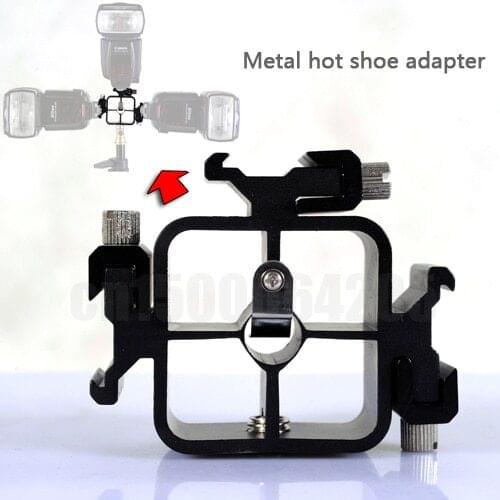10pcs 3 Triple Head Hot Shoe Flash Stand Adapter/Bracket/Mount Trigger/umbrella holder For Yongnuo Godox flash light