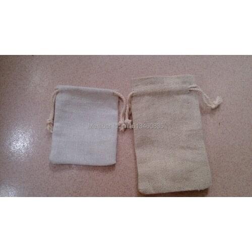 100pcs/lot CBRL jute/linen/flax drawstring bags&pouch for toiletry/necklace,Various colors,size customized,wholesale