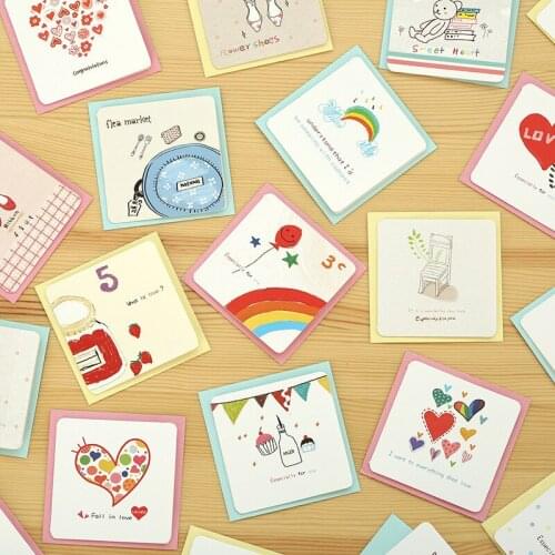 168 pcs/ lot 24 kinds of Cartoon Greeting Card With Envelopes / Birthday Cards Lot / Christmas Cards Assorted