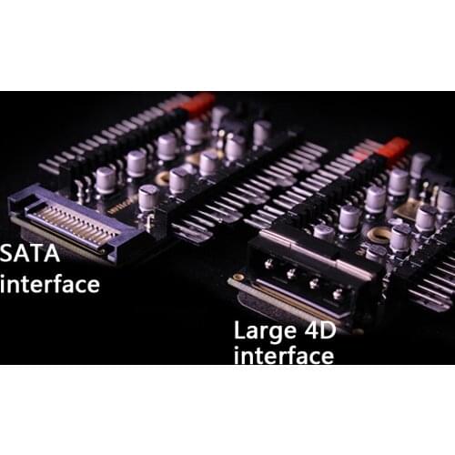 4D Port Cooler Extension Splitter Socket PC Speed Controller Adapter 1 to 10 4Pin PWM Fans HUB SATA Power/Large