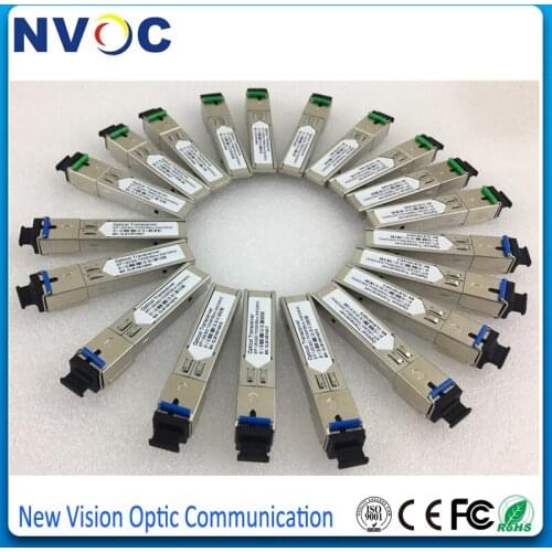 5Pairs/Lot,1.25G LC/SC 1310nm/1550nm 60km BiDi Single Mode Single Fiber WDM Transceiver,Fiber Optic SFP Module with DDM Function