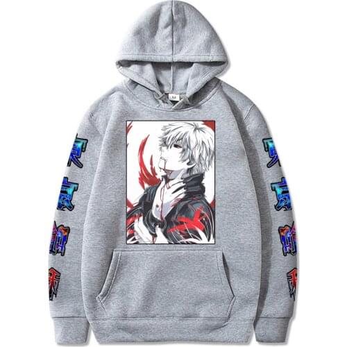 Anime Tokyo Ghoul Pullover Sweatshirt Costume Hoodies Harajuku Sudadera Hombre