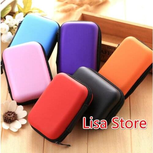 Free EMS DHL 100pcs Zipper Bag Earphone Cable Mini Box SD Card Portable Coin Purse Headphone Carrying Pouch Pocket Case Storage