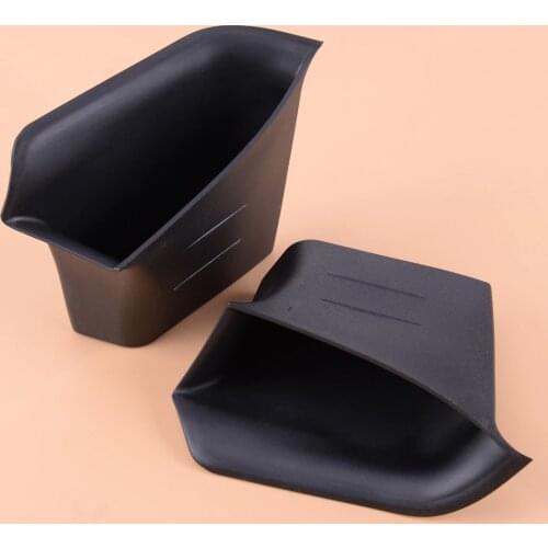 Black Car Front Door Armrest Box Cover ABS Storage Container Holder Pallet Kit Accessory Fit For BMW 5 Series G30 530I 2017 2018