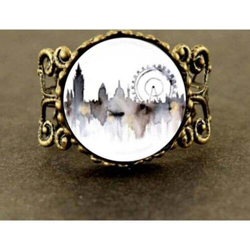 Drama Sherlock Painted London Art Ring Steampunk High Quality new chain jewelry gift men women