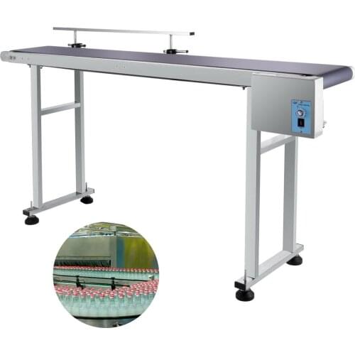 VEVOR 60W 220V Electric Belt Conveyor Machine, Motor Conveyor Belt with Automatic Stainless Steel Control Panel