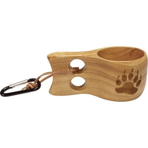 Coffee cup Outdoor Camping Coffee Wooden Cup Retro Handle Cup Portable Rubber Wood Couple Cup Anti-scald japanese cup coffee set