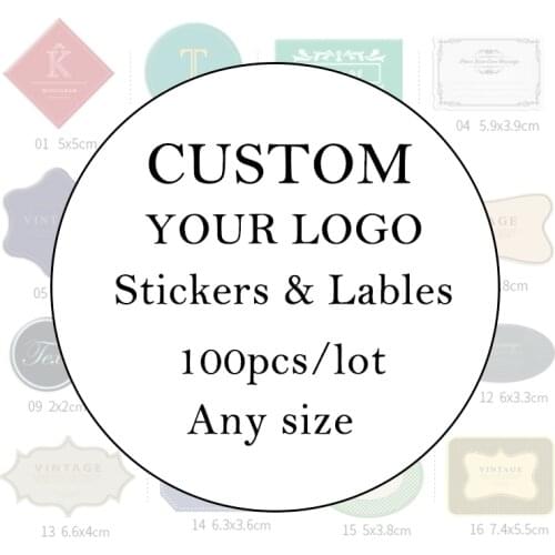 Handmade custom round label customer personalized office shop name logo label sticker paper adhensive