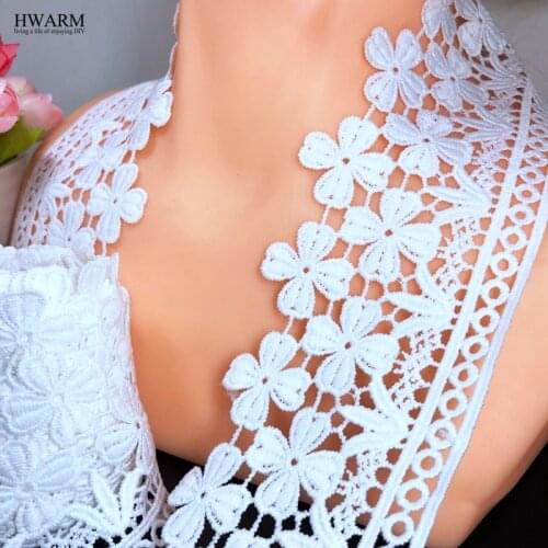 5yard 6.3cm Grass flowers High Quality arts craft sewing lace fabric ribbon trim wedding dress accessories DIY skirt decoration