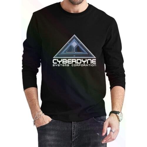 LEQEMAO TERMINATOR TOP CYBERDYNE SCHWARZENEGGER CULT Logo 2021 Newest Summer Mens Long Sleeve Popular T Shirt Tops Novel Unisex