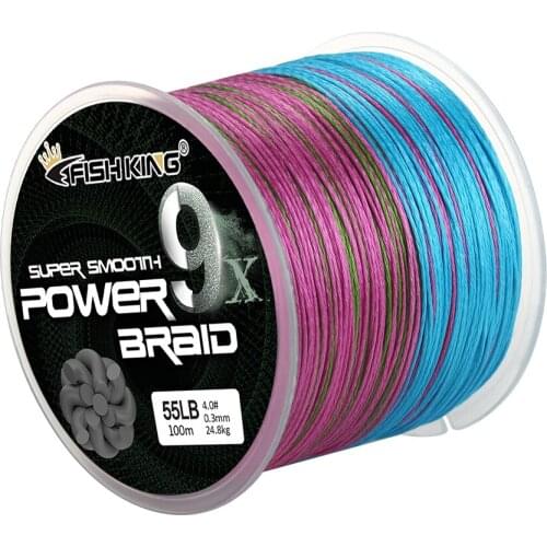 100M PE Fishing Line 9 Strand Reverse Spiral Tech Multifilament Strong Carp Fishing Line 0.12-0.40mm 20-100LB 9.2-45.8KG