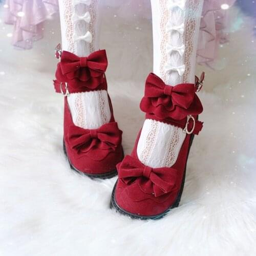 Lolitas new platform soft-soled shoes round toe cute sweet kawaii Mary Jane small leather shoes Cos Loli womens Japanese shoes