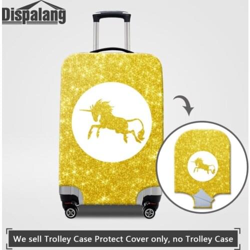 Fashion Elastic Suitcase Cover For 18-32 inch Luggage Cover Size S M L XL Travel Trolley Case Cover Unicorn Prints Baggage Cover
