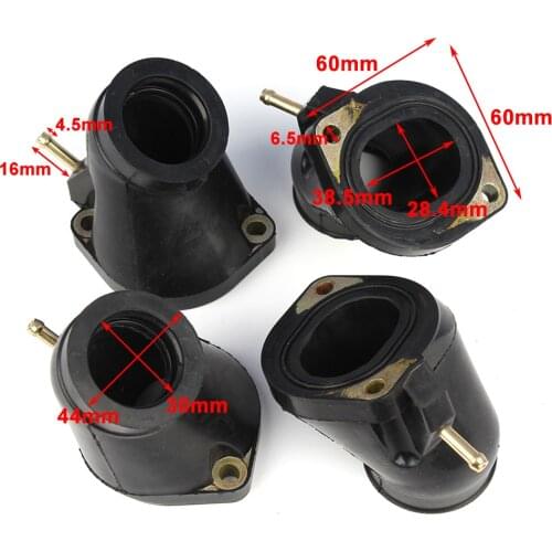 4Pcs Motorcycle Carb Carburetor Intake Manifold Boots For Yamaha XVZ1300 XVZ 1300 Royal Star 1996 1997 1998 1999 2000 2001