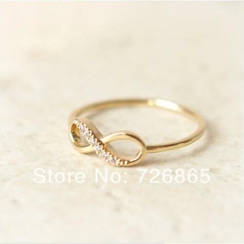 Wholesale 10 pce/lot mix color Factory Price Cute Love u For Infinity Ring Jewelry Free Shipping