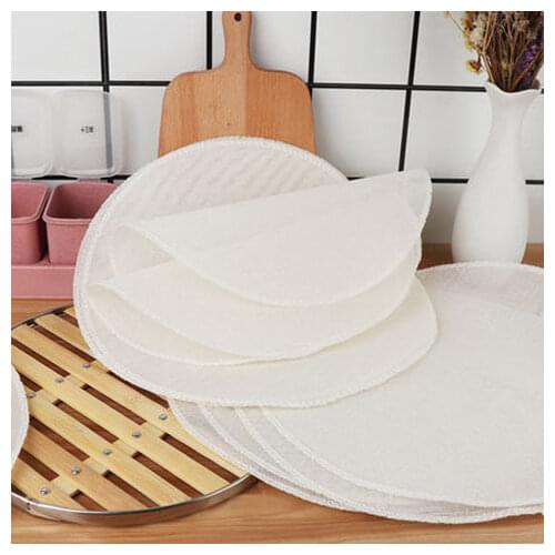 2pcs Steaming Papers Perforated Parchment Round Bamboo Steamer Paper Liners Suitable for Air Frye Cooking Steaming Basket Rice