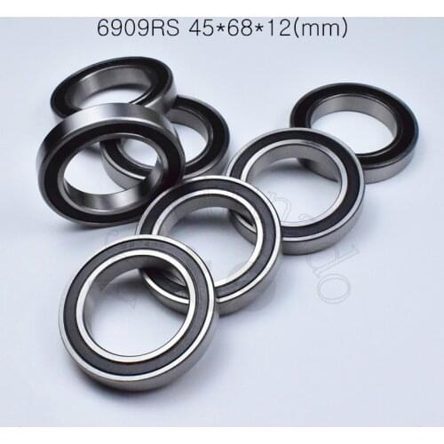 6909RS 45*68*12(mm) 1piece free shipping bearings ABEC-5 6909 chrome steel bearing Rubber seal bearing Thin wall bearing