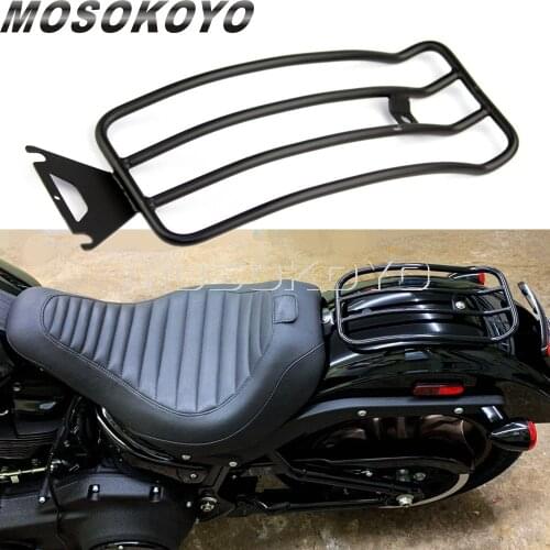 Black Motorcycle Rear Solo Seat Luggage Rack Support Shelf For Harley Touring Electra Street Glide Road King FLHT FLHR FLHX FLT