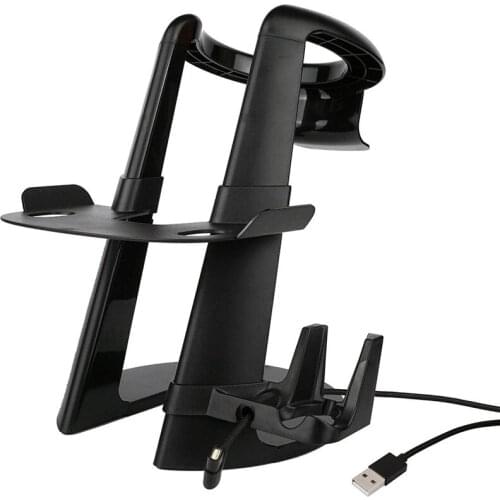 Amvr Vr Stand Virtual Reality 3D Glass Headset Display Holder, Vr Headset Station With Magnetic Usb Cable for Oculus Go