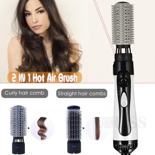Hot Hair Comb Multifunction Straightening Brush Blower Dryer Brush Hair Straight Curler Air Comb Volumizer Rotating Brush Styler