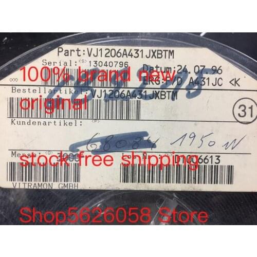 VJ1206A431JXBTM SMD 100% new original freeshipping 50PCS/LOT STOCK