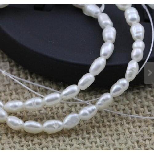 100% Real Pearl Jewelry , 3-4MM Small Rice Pearl Strand , Tiny DIY Pearl Jewelry Material , Baby Freshwater Pearl Loose Bead