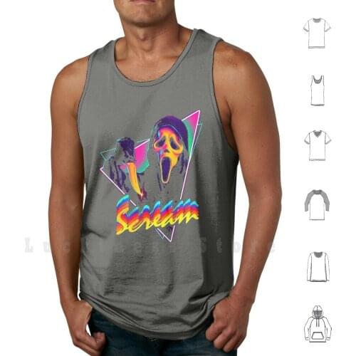 Scream Horror Movie Crewneck Sweat tank tops vest sleeveless Humor Zombie Apocalypse Horror Movies Gothic