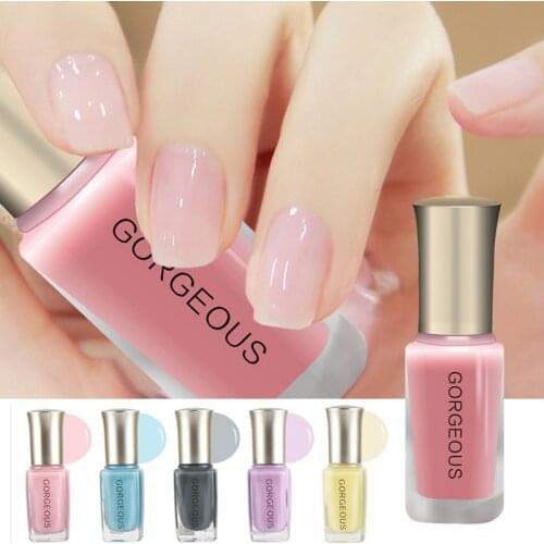 12 Colors Nail Gel Polish Candy Color Translucent Jelly Nail Polish Manicure Non-toxic Long Lasting Non-peelable Nail Polish