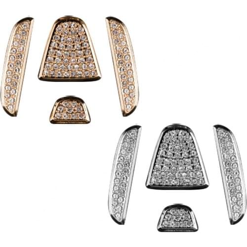 4 pieces/set of plug-in steering wheel center logo trim logo cover rhinestone stickers for Honda Civic 10th generation Stickers