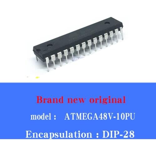 5/pcs Lot In-line ATMEGA48V-10PU AVR microcontroller DIP-28 8-bit microcontroller 4K flash memory