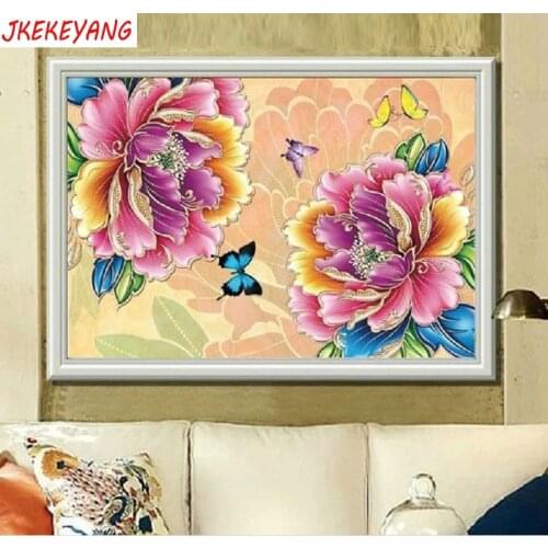 5D DIY square/round Diamond Painting Chinese peony flower Cross Stitch Diamond Embroidery Pattern Rhinestone home decor J2715