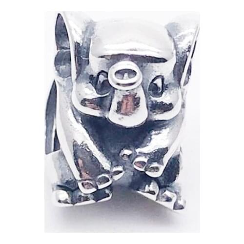 925 Sterling Silver Charms Animal Lucky Elephant Charms Fit Original European Charm Bracelets & Bangles Fine DIY Jewelry Making