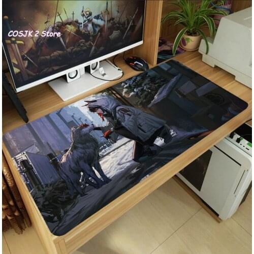 Game Arknights Texas Large Mouse Pad Thicken Laptop PC Gaming Mice Mat Desk Keyboard Mat Anti-Slip Playmat Cosplay Xmas Gift