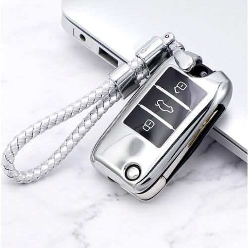 Soft TPU Car Folding Key Case Cover Bag Keychain for Roewe RX5 MG3 MG5 MG6 MG7 MG ZS GT GS 350 360 750 W5 Key Protector