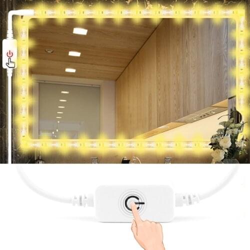 TV Background Decoration LED Light Strip USB Touch Switch Stepless Dimming DC5V 2835 SMD Fashion Mirror Table LED Light Strip