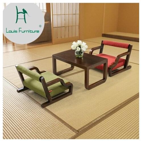 Louis Fashion Japan Korea Wind Wood Tatami Creative Furniture and Chairs Computer Living Room Several Tables