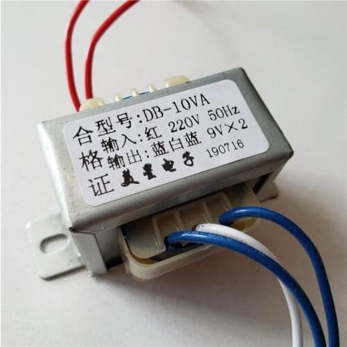Dual 9V 12V 15V 18V-0-18V 24V Transformer 10VA 220V to dual 24V Power Transformer EI48 Transformer for power supply transformer