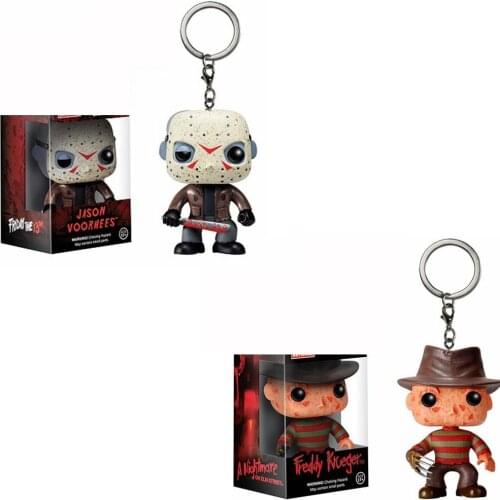 Pocket Keychain Toy Jason VS Freddy Action Figures Toys