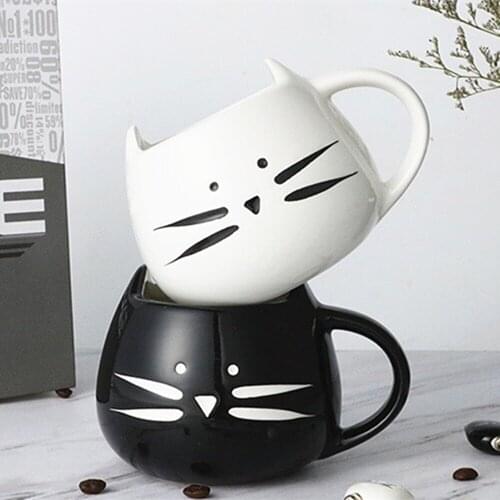 Ceramic Cute Cat Mugs Coffee Milk Mug With Handle 400ml Creative Animal Tea Cup Breakfast Drinkware Novelty Nice Gifts Dropship
