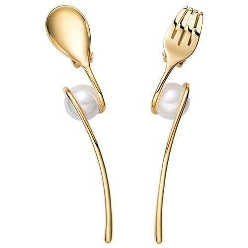 2020 new high-end brand jewelry creative afternoon tea ear clip s925 sterling silver female niche senior pearl ear jewelry