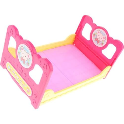 Dollhouse Nursery Room Bedroom Baby Bed Furniture Toy for Doll