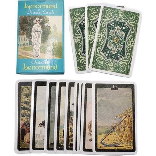 Lenormand Oracle Cards Divination Tarot English/Italian/Spanish/French/German Manual Tarot Cards Deck Entertainment Board Game