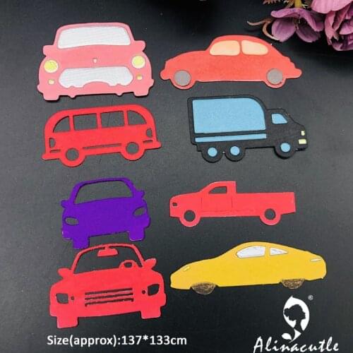 Metal Cutting Dies Cut Truck Car Bus Vehicle Set Scrapbooking Paper Craft Handmade Album Card Punch Art Alinacutle