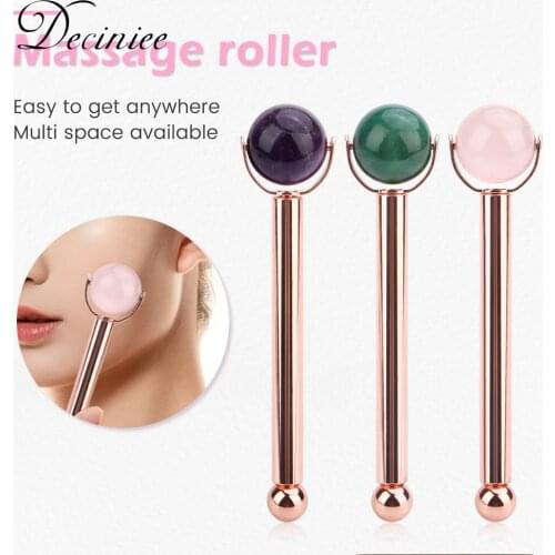 1pc Single Ball Jade Roller Face-lift Facial Eyes Massage Roller Real Natural Jade Roller for Face Eye Facial Slimming Roller