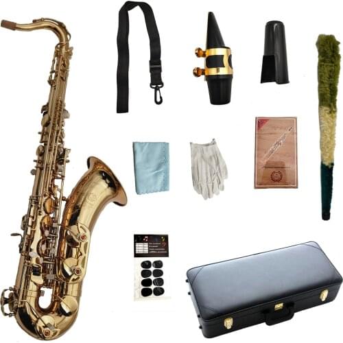 New Brand Mark VI Tenor Saxophone Bb Tune Brass Plated Lacquer Gold Woodwind Instrument With Case Accessories Free Shipping