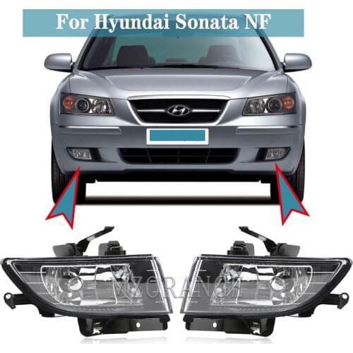 Front Bumper Fog Light bezel cover For Hyundai Sonata NF 2005 2006 2007 2008 2009 2010 headlight drl Front Fog Lamp With Bulb