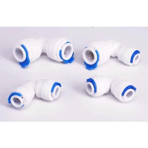 Fit for 1/4" 3/8" OD Tube Elbow L Pushfit Equal Reducer Connector Fitting Aquarium Reverse Osmosis RO Water dispenser