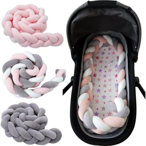 New Arrival 1-9 Baby Crib Bumper Cushion 1.5M/2M/3M Newborn Bed Braid Stuff Stroller Accessories Baby Room Decor Kids' things