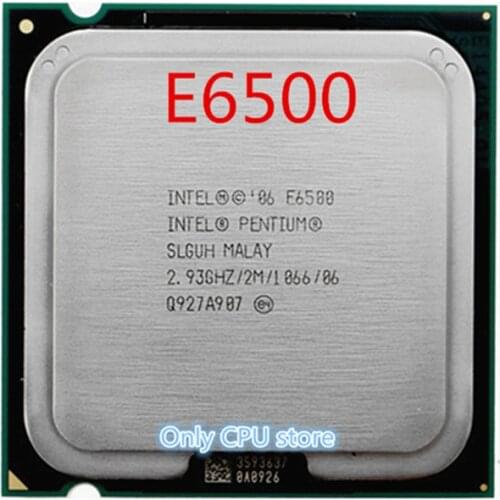 Intel Pentium E6500 CPU 2.93G Processor (2.93Ghz/ 2M /1066GHz) Socket 775 free shipping