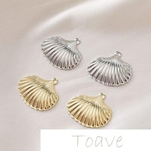 Shell copper pendant color plating ocean series diy earrings bracelet pendant accessories